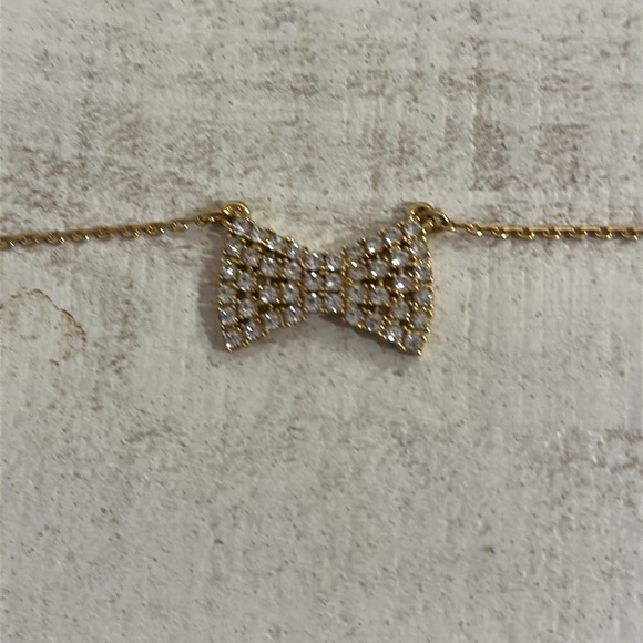 ♠️Kate Spade ♠️ Gold Tone Rhinestone Necklace - Picture 3 of 6
